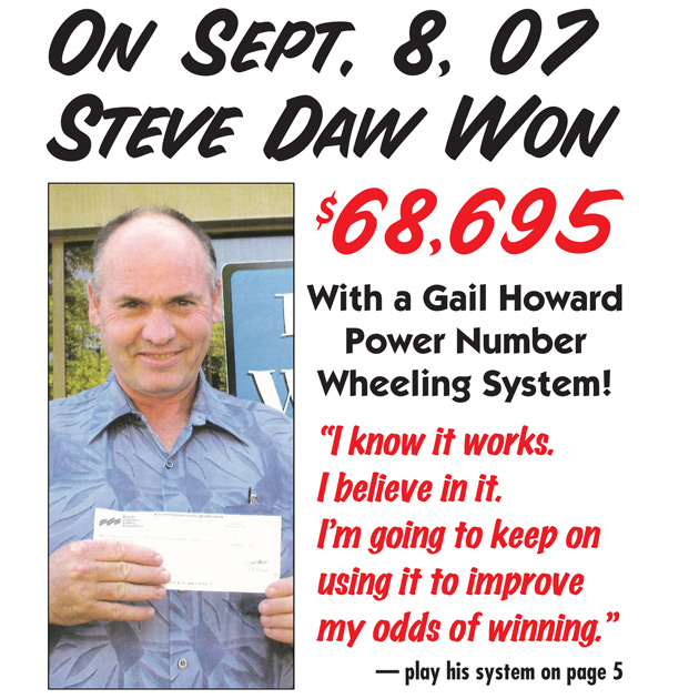 $68,695.30 Jackpot Won in Canada National 649 by Steve Daw