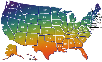 Map of US