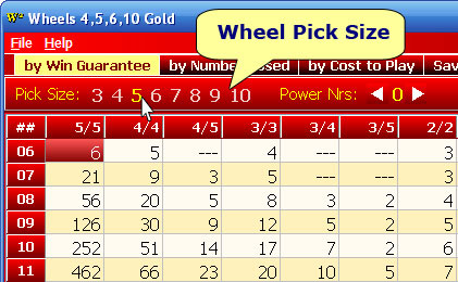 Wheel Gold Pick-Size Screenshot