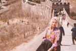 Gail Howard in China 1979. Gail Howard on the Great Wall of China, built in 220 BC.