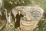 Click to visit Gail Howard's Colombia travel adventures web site. Gail Howard in San Augustin, a pre-Colombian ceremonial site.