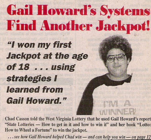 Gail Howard Lottery Strategies Win Lotto for West Virginia Man Chad Casson Wins West Virginia Cash 25 Lottery