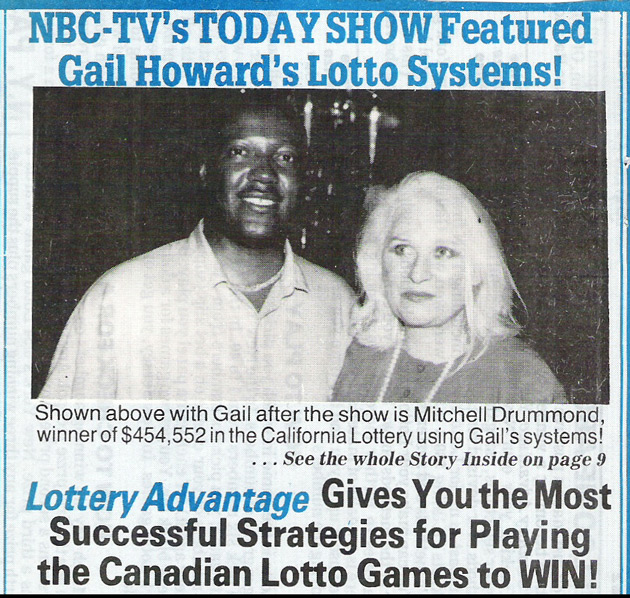 Gail Howard Lotto Expert on the Today Show Gail Howard on the Today Show