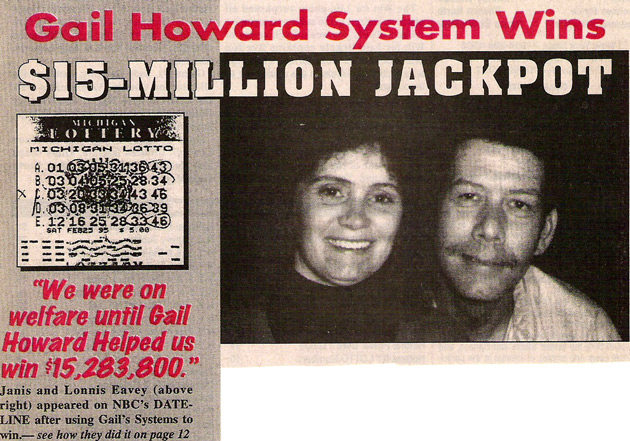 Michigan Lotto Winners Janice and Lonnis Eavey win 15 millions dollars