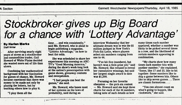 Stockbroker gives up Big Board for Lottery Advantage
