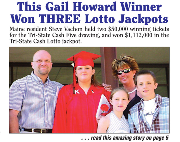Gail Howard's wheels win 3 jackpots in 2 years for one lotto player Tri-State Lottery Triple Jackpot Winner